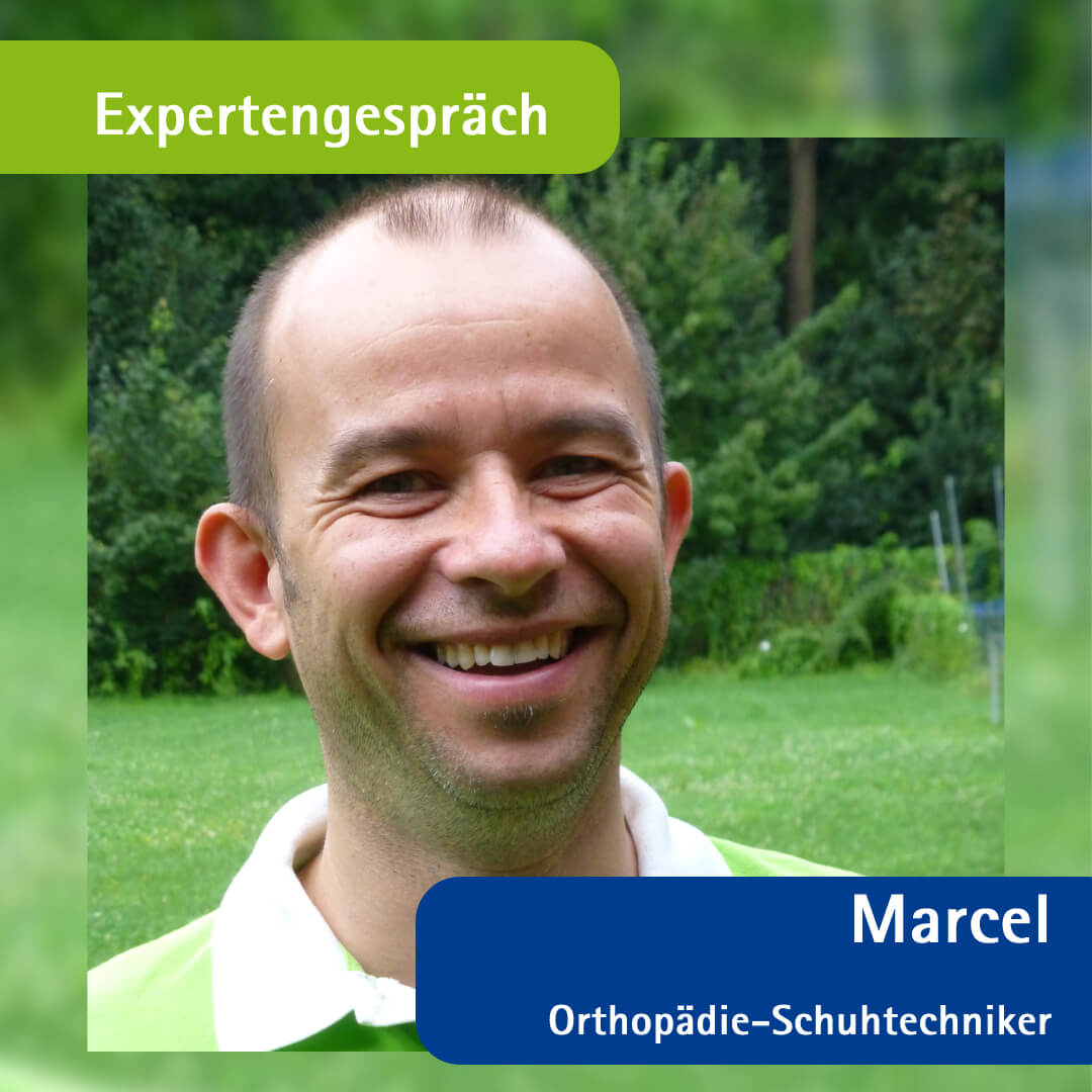 Unser Orthopädie-Schuhmacher Marcel Siebert stand für diesen Artikel zur Verfügung. Er und seine Kollegen sind gerne für Sie da.