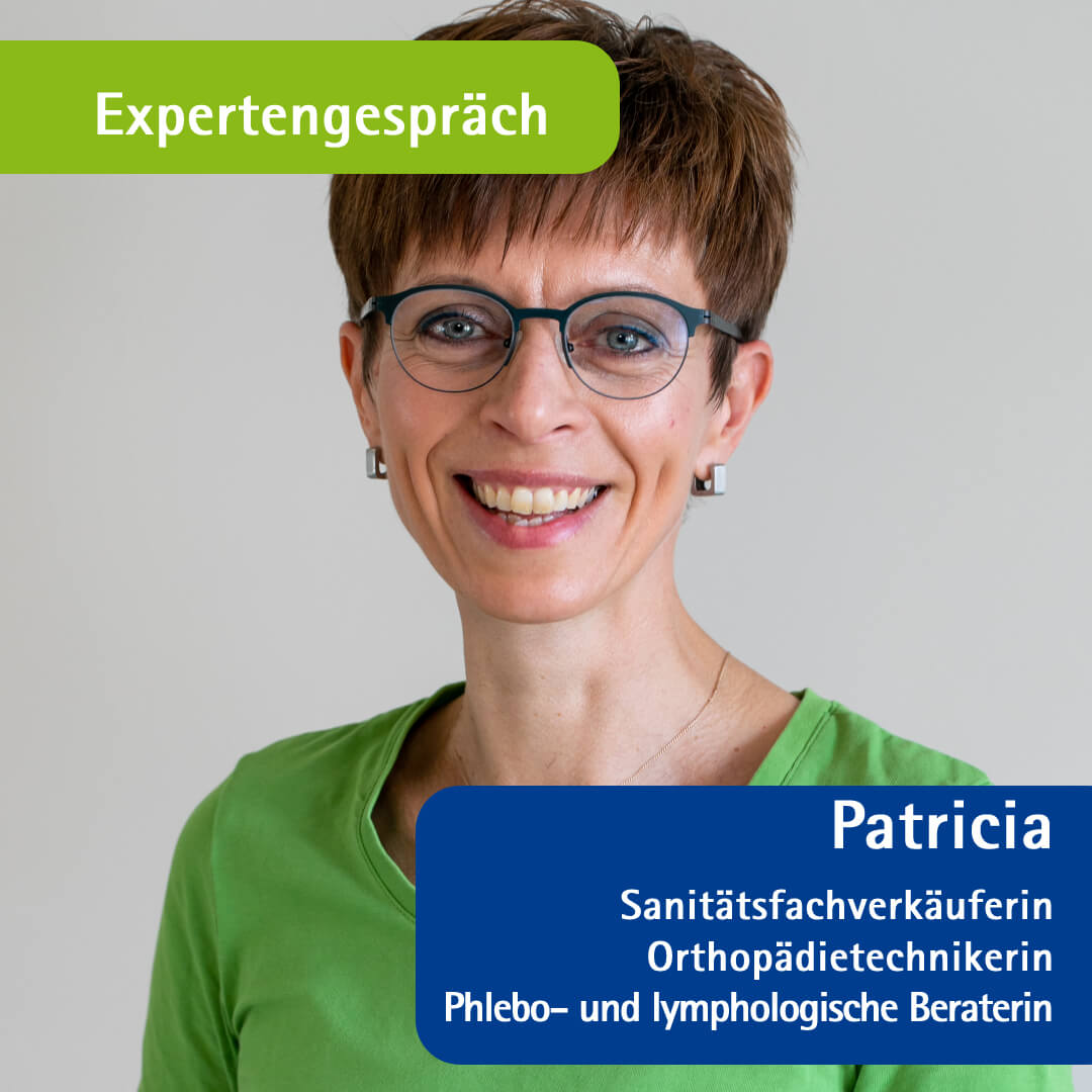 Unsere Sanitätsfachverköuferin Patricia stand für diesen Artikel zur Verfügung. Sie und ihre Kolleginnen freuen sich auf Ihren Besuch in einem unserer Sanitätshäuser.